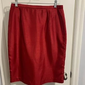 Red Mid-Length Skirt